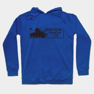 WWII Ration Stamps: Tank Hoodie